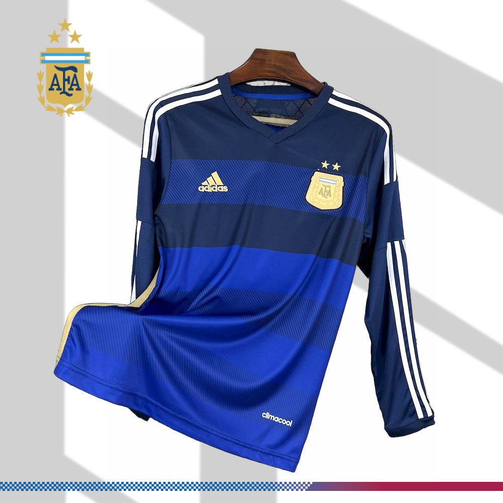 578e4779f8-2204105ba8 2014 Argentina Away Long Sleeve Retro Jersey - Image 1