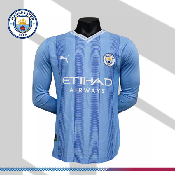 2024/2025 Manchester City Home Long Sleeve Football Shirt (Player)