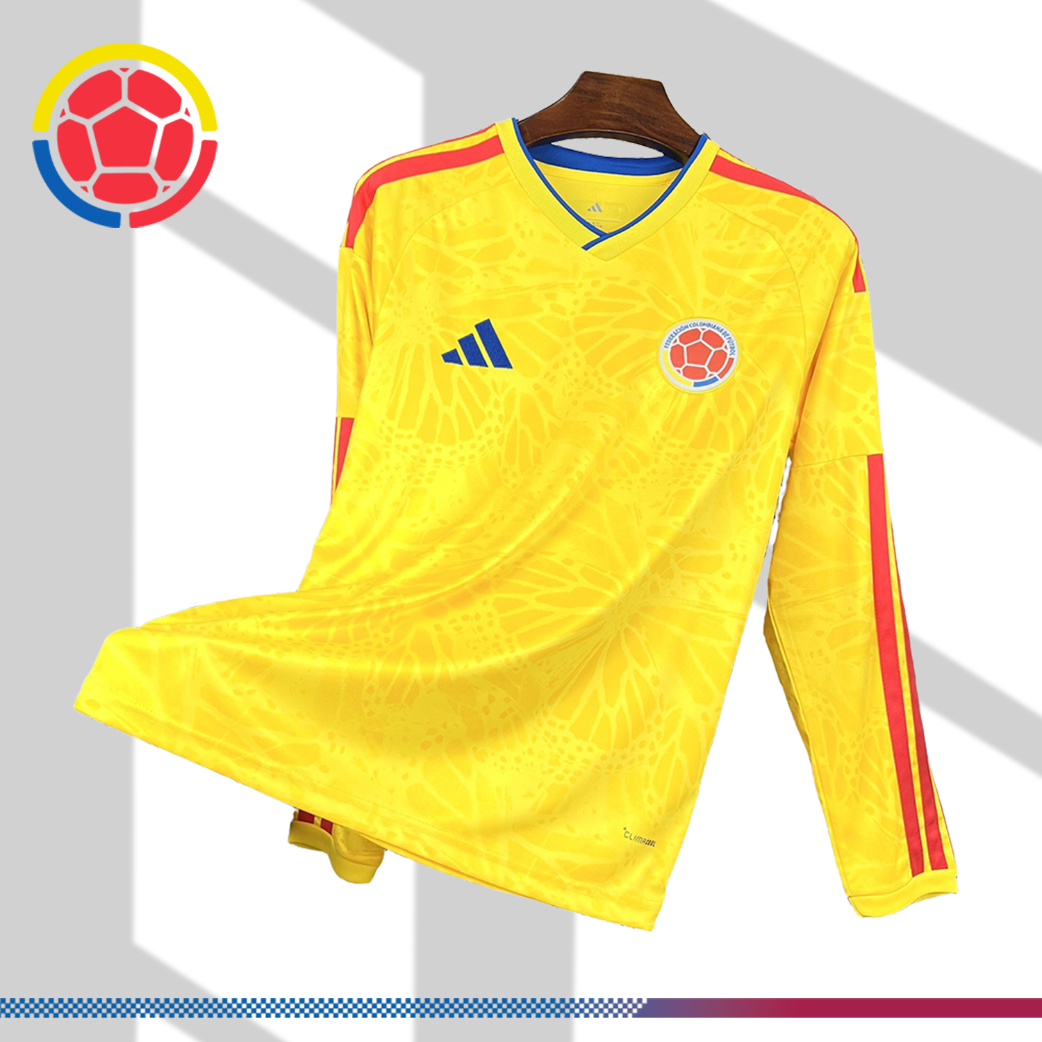 62e7877916-0354415db0 2026 Colombia Home Long-Sleeve Football Jersey (Fan Edition) - Image 1