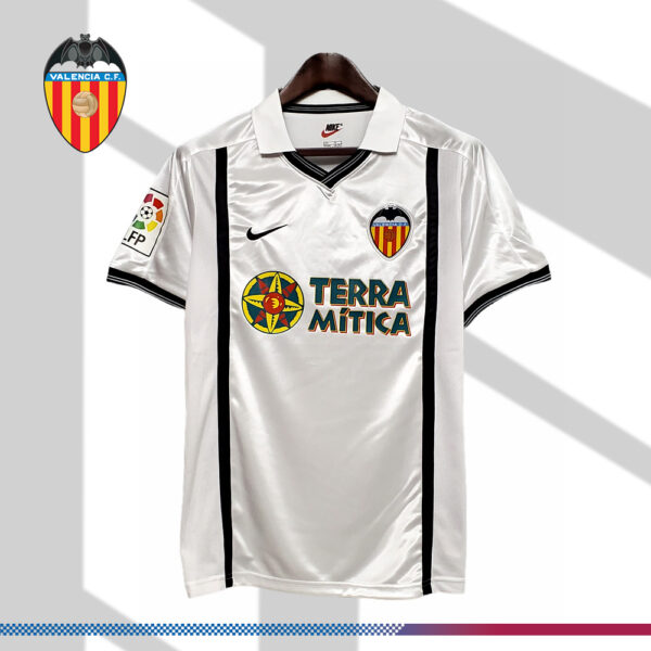 2001 Valencia Home Retro Football Shirt