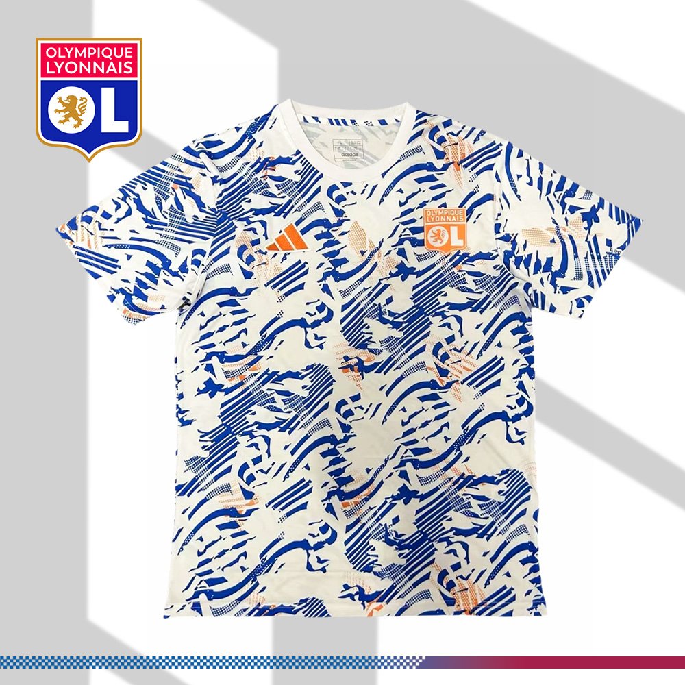6eacb410da-0636062758 2024/2025 Lyon Pre-game Football Shirt (Fan Edition) - Image 1