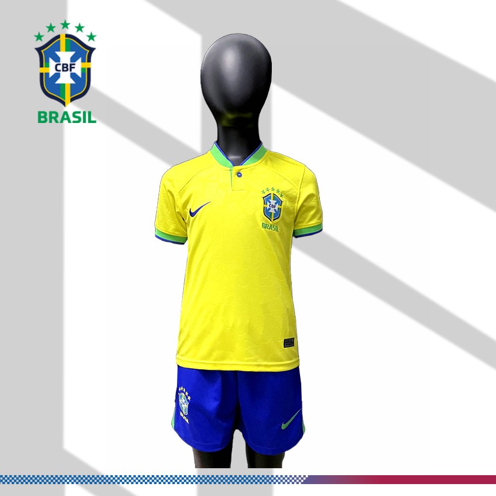 877ce753a2-0310529289 2022/2023 Brazilian Home kids Football Shirt - Image 1