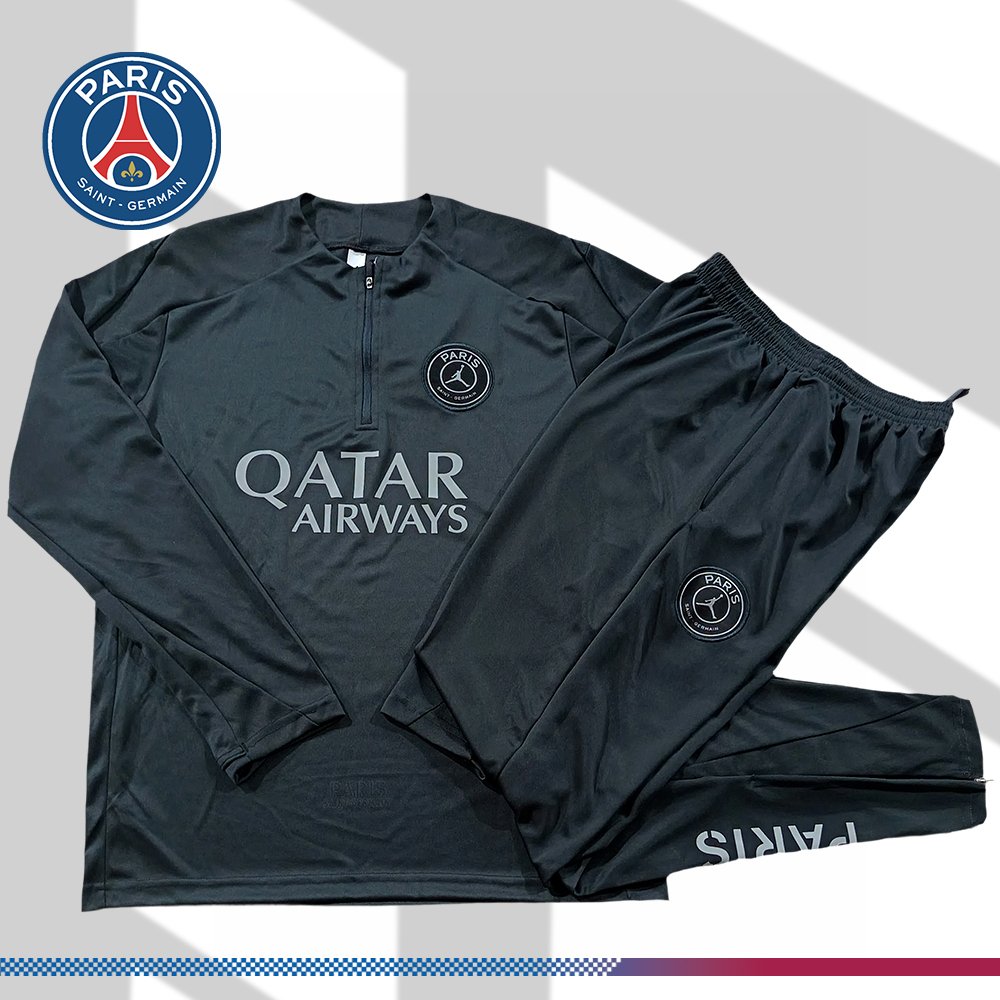 8e797fcd1c-2247286deb 2025/2026 Paris Saint-Germain Kids Half Zip Training Clothes (Kids Kit) - Image 1