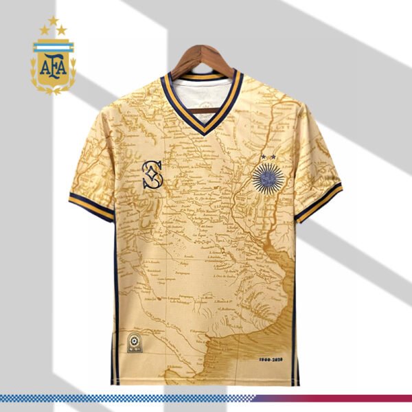 2022/2023 Argentina Commemorative Edition Gold Football Shirt (Fan Edition)