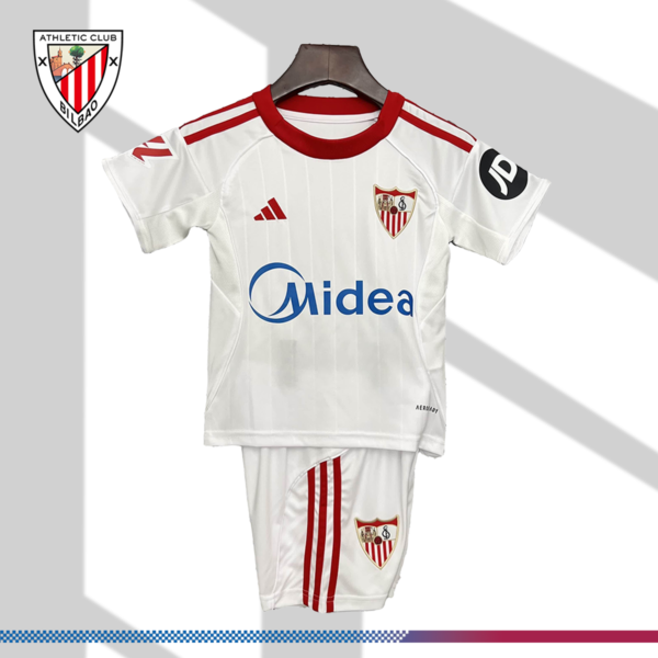 2025/2026 Sevilla Home Football Jersey (Kids Kit）