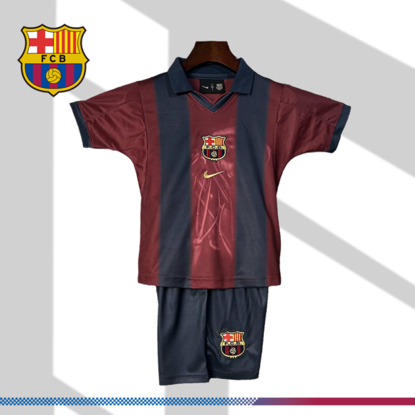 2025/2026 Barcelona Retro Camp Nou Football Shirt (Kids Kit)