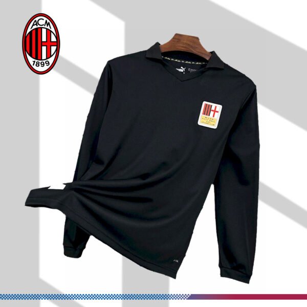 2024/2025 AC Milan 125th Anniversary Black Long Sleeve Football Shirt (Fan Edition)