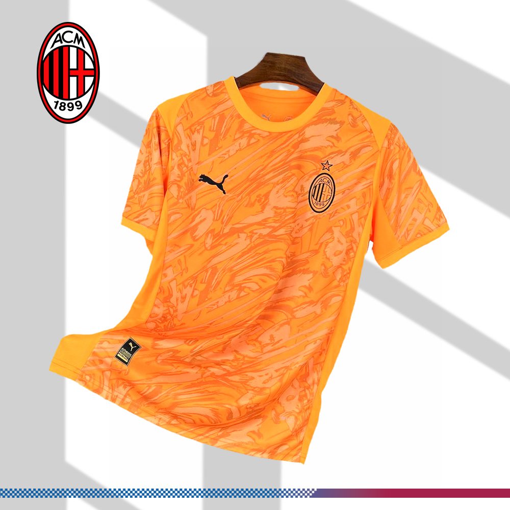 AC-021009e44a 2025/2026 AC Milan Orange Goalkeeper Football Shirt (Fan Edition) - Image 1