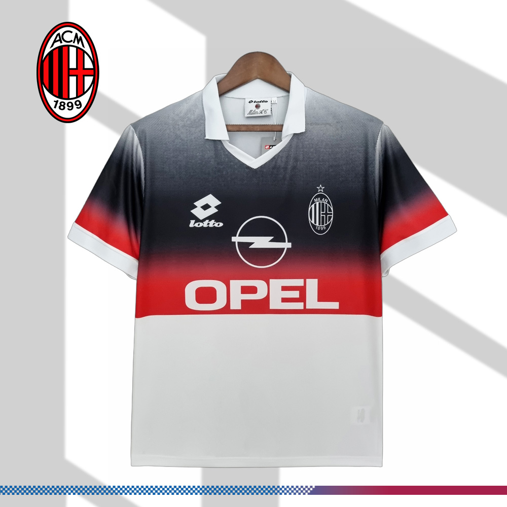 AC-0649544684 1995/1996 AC Milan Retro Black and White Training Shirt - Image 1
