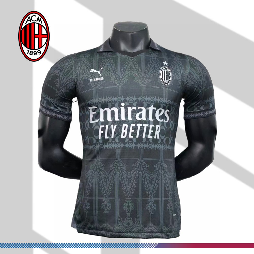 AC3-0402113f02 2024/2025 AC Milan co-branded black football shirt (player version) - Image 1