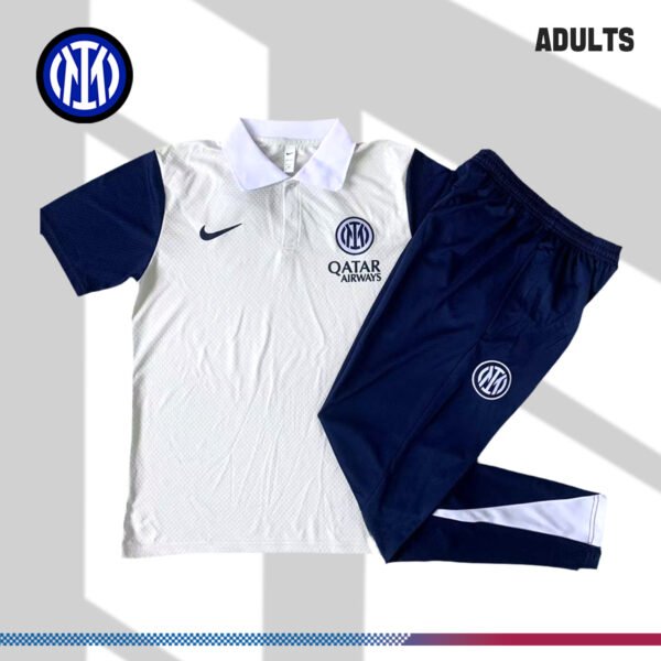 2024/2025 Inter Milan Off-white Polo Short Sleeve Trousers (Adult Kit)