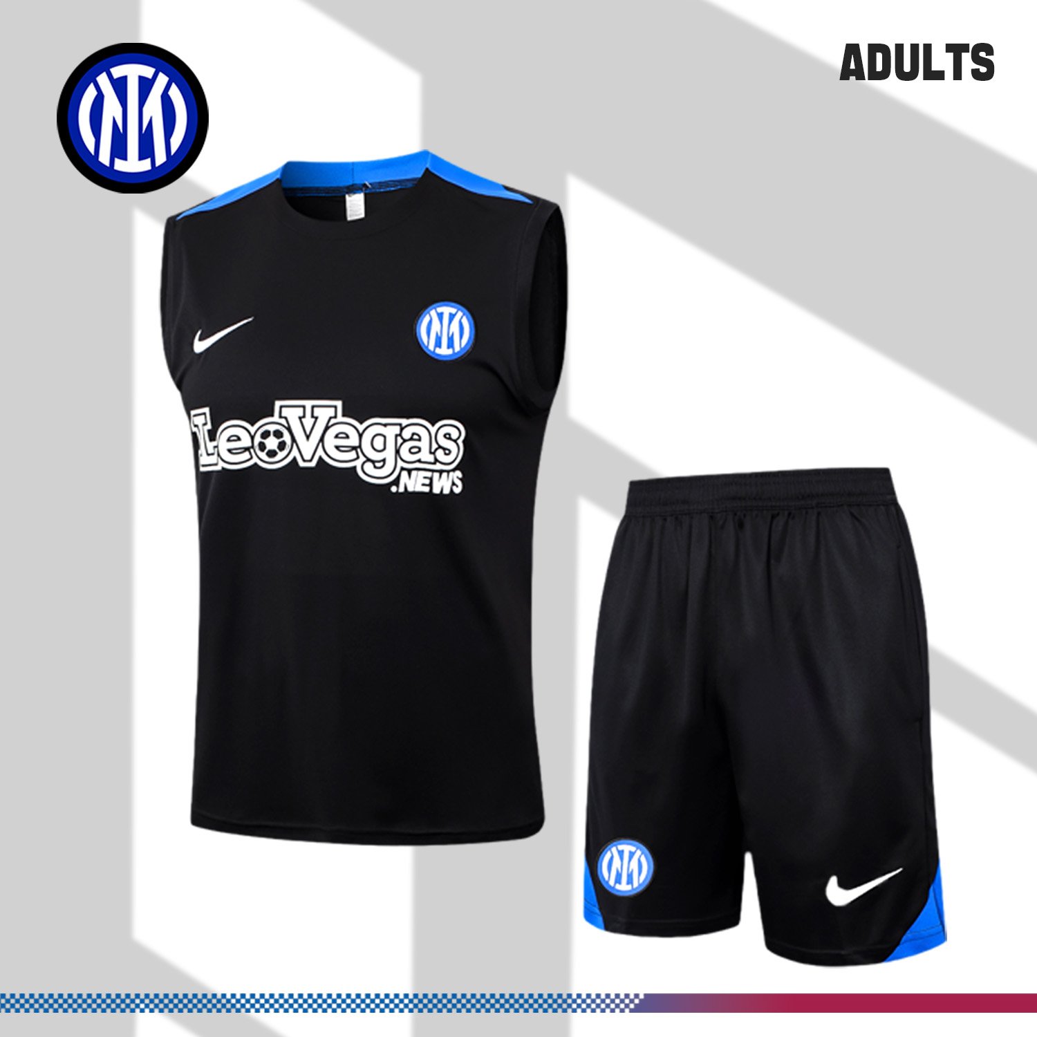 Ac-16311899c2 2024/2025 Inter Milan Black Adult Vest Training Wear (Adult Kit) - Image 1