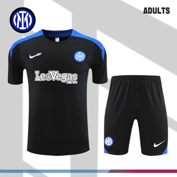 2024/2025 Inter Milan Black Adult Short Sleeve Training Wear (Adult Kit)