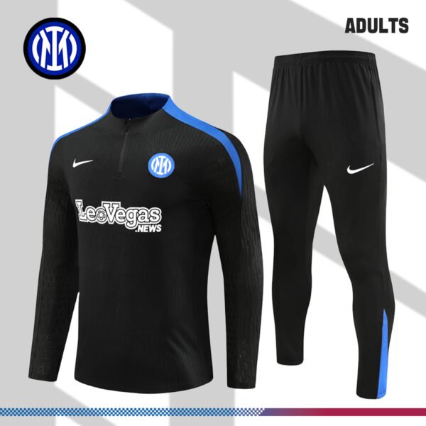 2024/2025 Inter Milan Black Adult Half Zip Training Suit (Adult Kit)