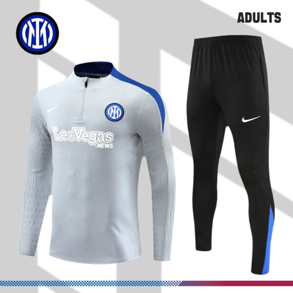 2024/2025 Inter Milan Grey Adult Half Zip Training Suit (Adult Kit)