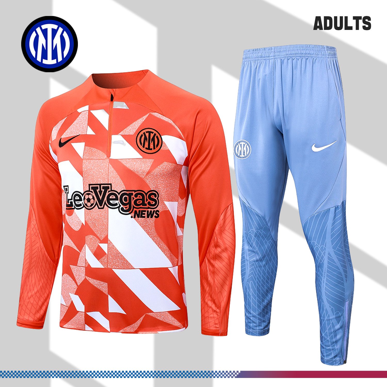 Ac-21354219ae 2024/2025 Inter Milan Orange Adult Half Zip Training Suit (Adult Kit) - Image 1