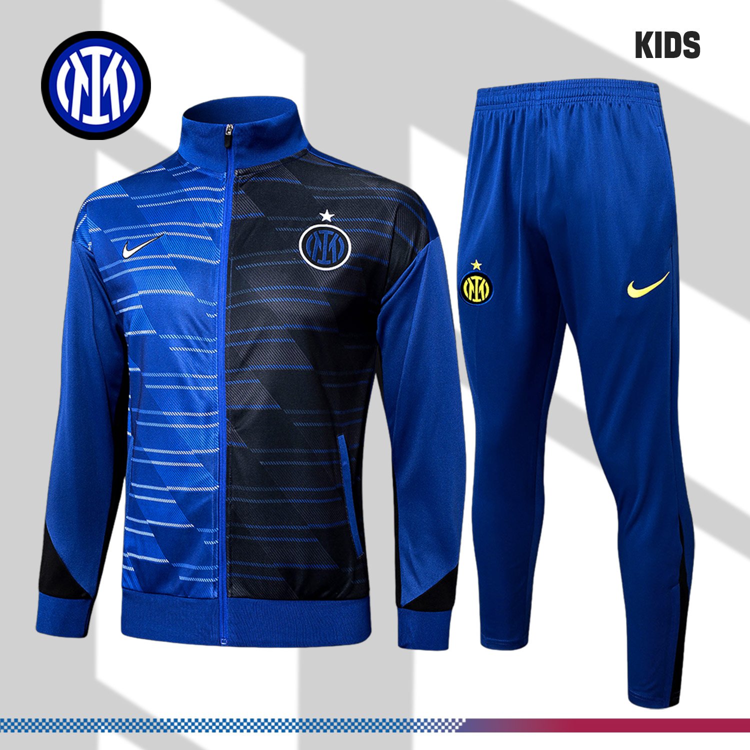 Ac-2211205022 2024/2025 Inter Milan Kids Full Zip Training Wear (Kids Kit) - Image 1