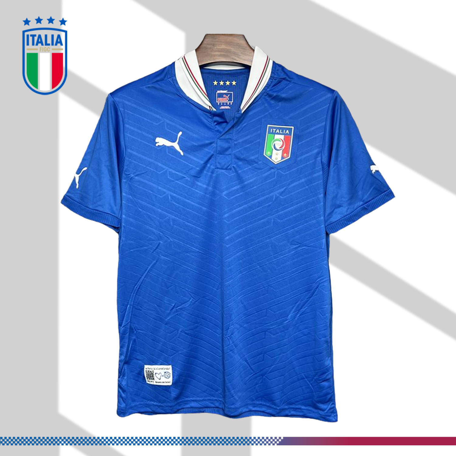 SKU-002334f1d4 2012 Italy Home Retro Football Shirt - Image 1