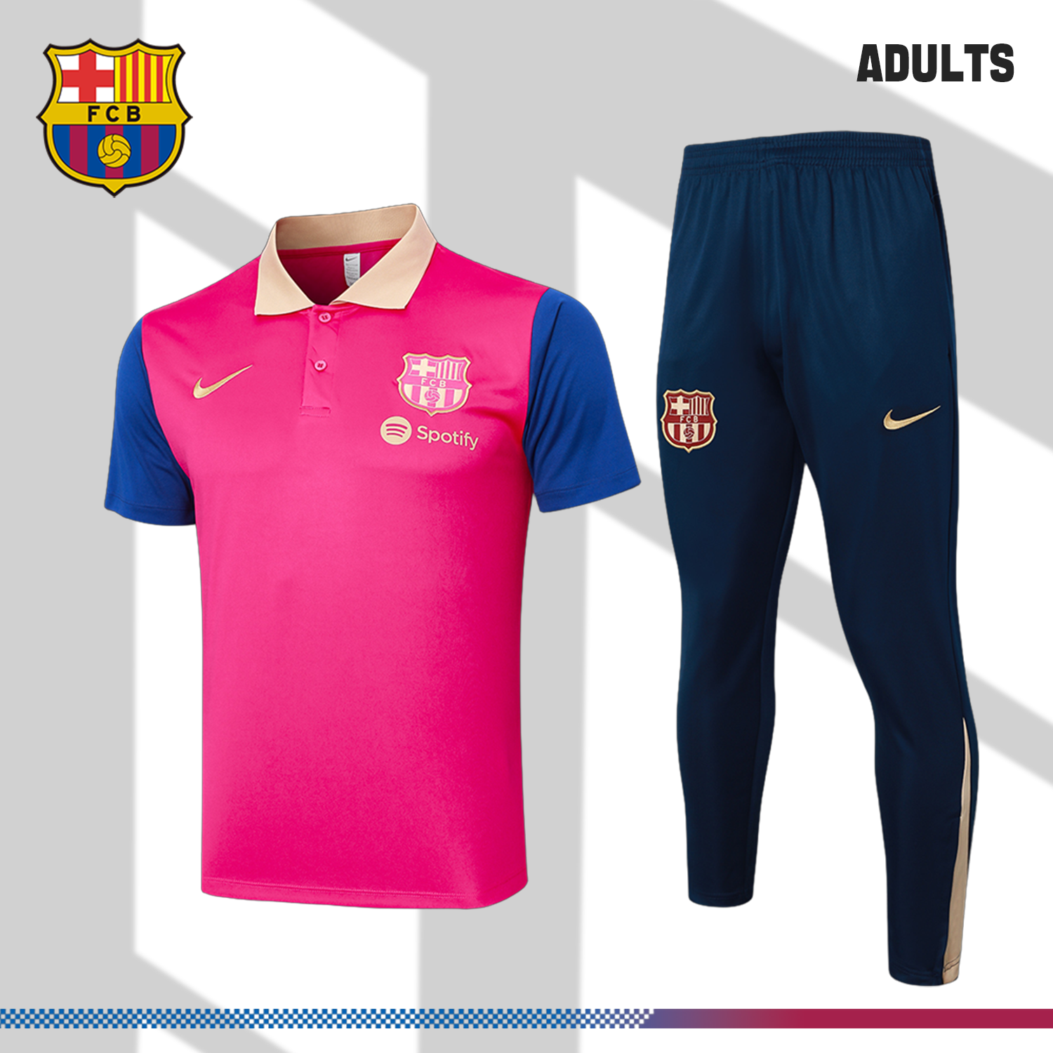 SKU-003157132d 2024/2025 Barcelona Red Polo Kit (Adult Kit) - Image 1