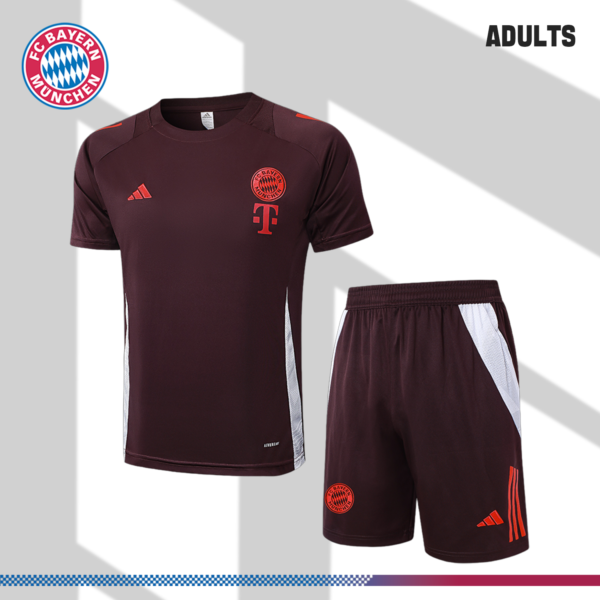 2024/2025 Bayern Munich red-brown short-sleeved kit (adult kit)