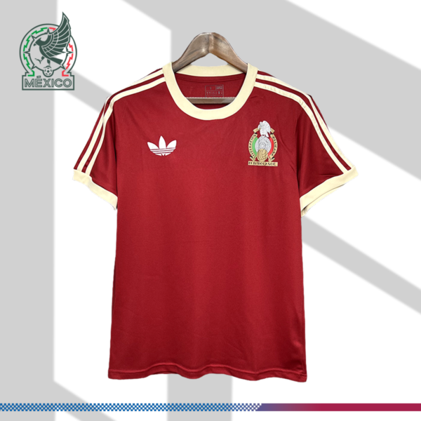 2024/2025 Mexican Maroon Cotton Football T-shirt （Fan Edition）