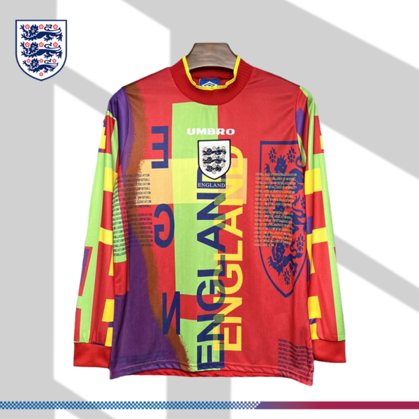 1995/1996 England Goalkeeper Retro Long Sleeved Football Shirt