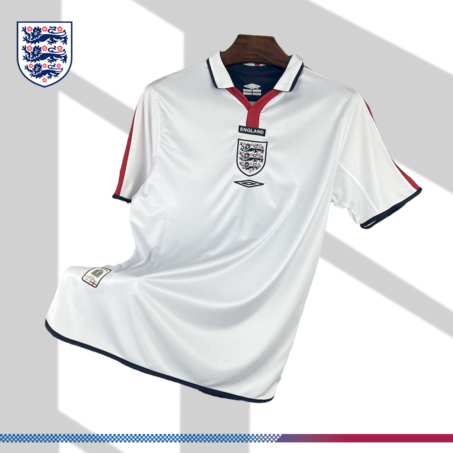 SKU-020323d59d 2004 England Home Retro Football Shirt - Image 1