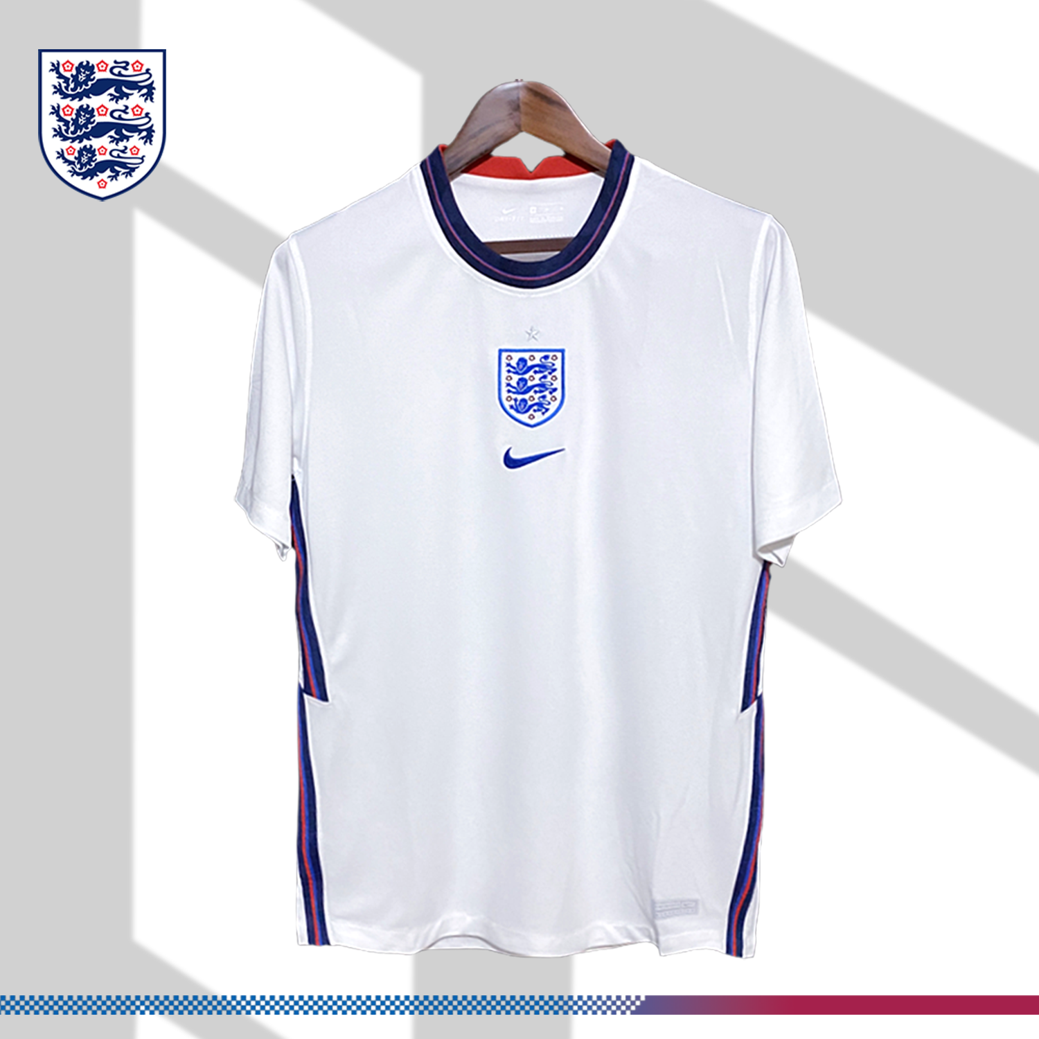 SKU-0213593c39 2020/2021 England Home Retro Football Shirt - Image 1
