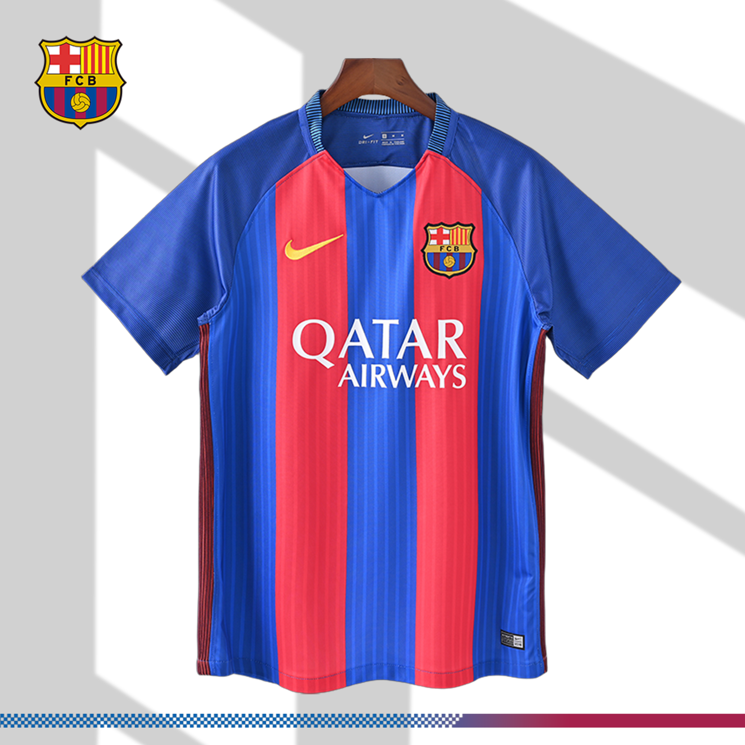 SKU-02161381a1 2016/2017 Barcelona Home Retro Football Shirt - Image 1