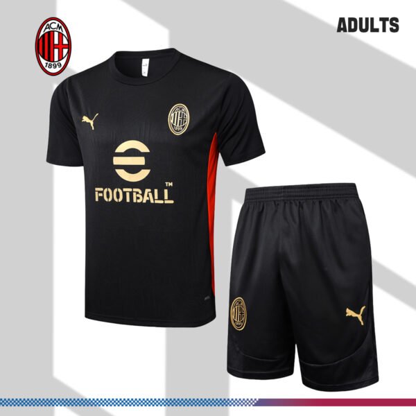 2024/2025 AC Milan Black Adult Short Sleeve Training Wear (Adult kit)
