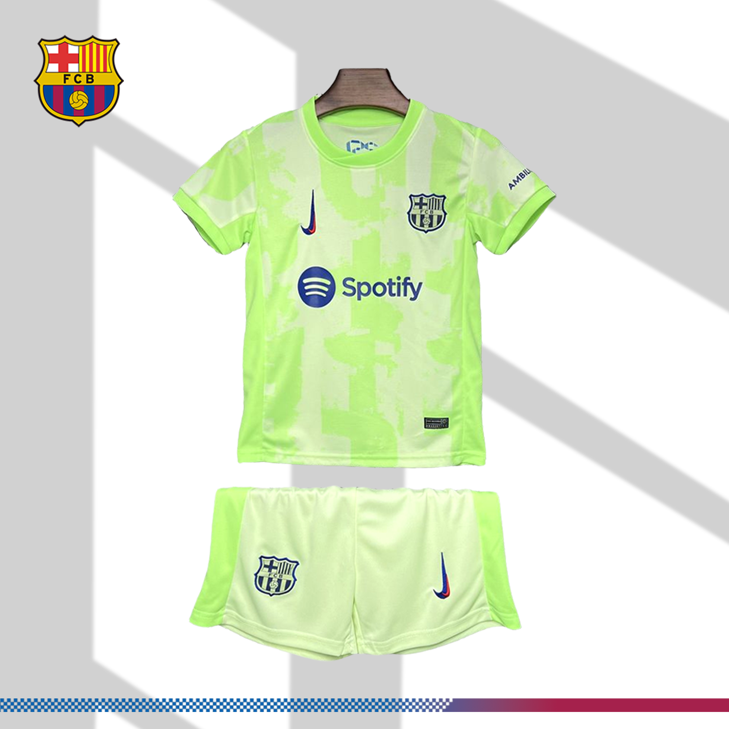 SKU-0251019fa8 2024/2025 Barcelona Third Away Kids Jersey (Kids Kit) - Image 1