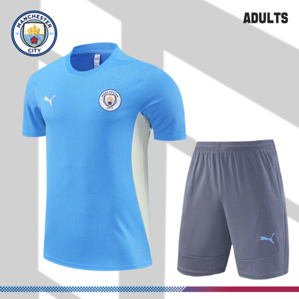 2024/2025 Manchester City Light blue Adult Short Sleeve Training Wear (Adult Kit)