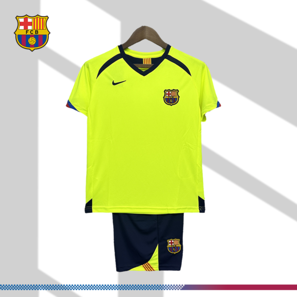 2005/2006 Barcelona Retro Away Kids Kit(Kids Kit)