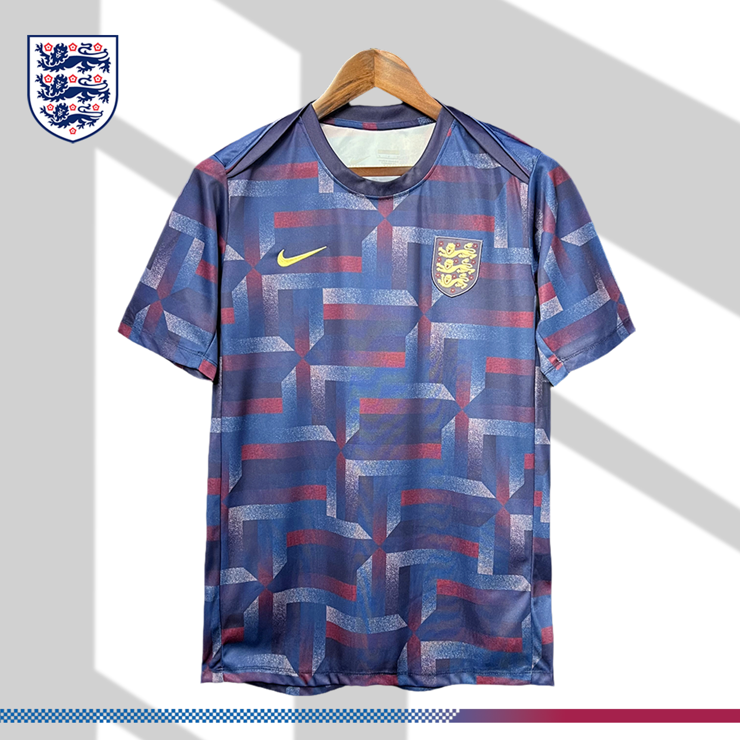 SKU-031535a69d 2024/2025 England Pre-match Training Football Shirt (Fan Edition) - Image 1