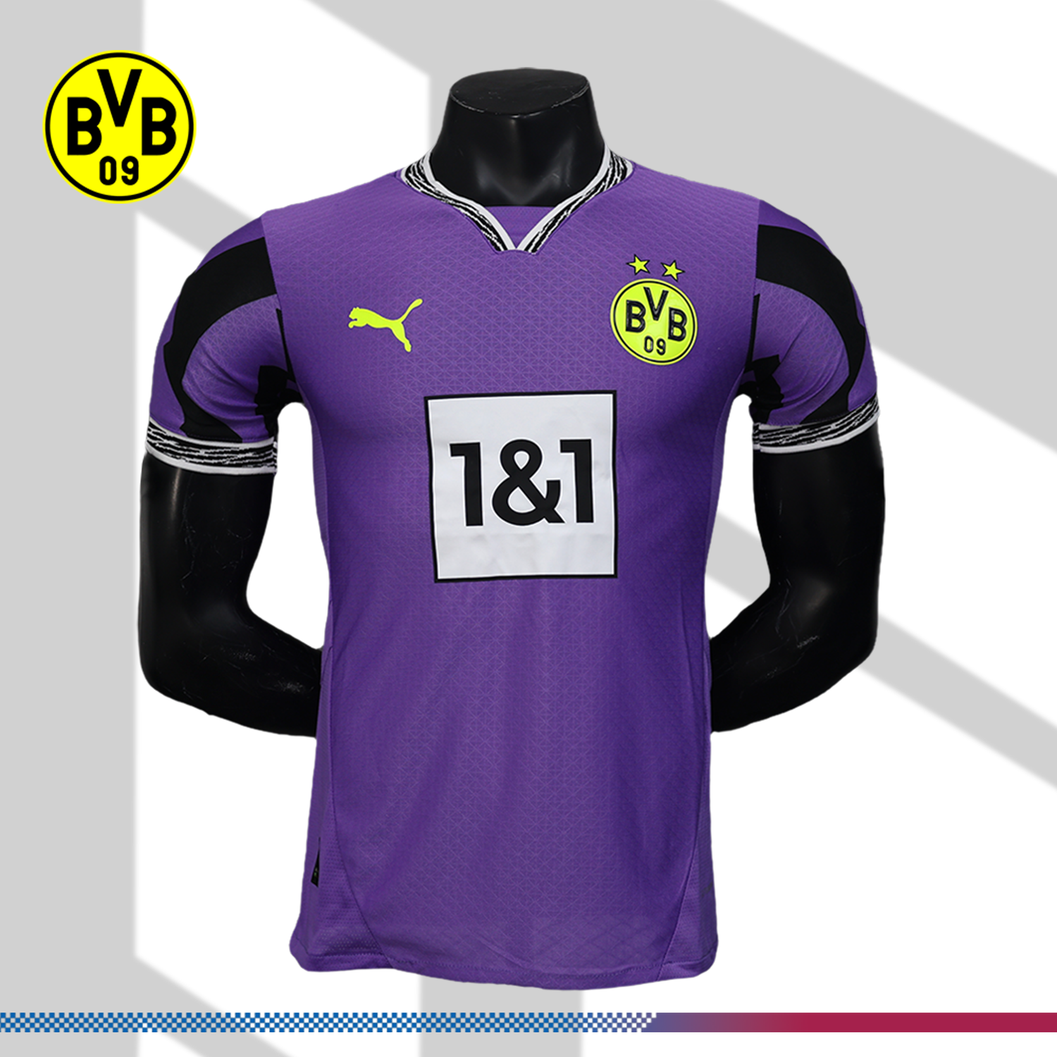 SKU-0331345366 2025/2026 Dortmund Goalkeeper Purple Football Shirt (Player Edition) - Image 1