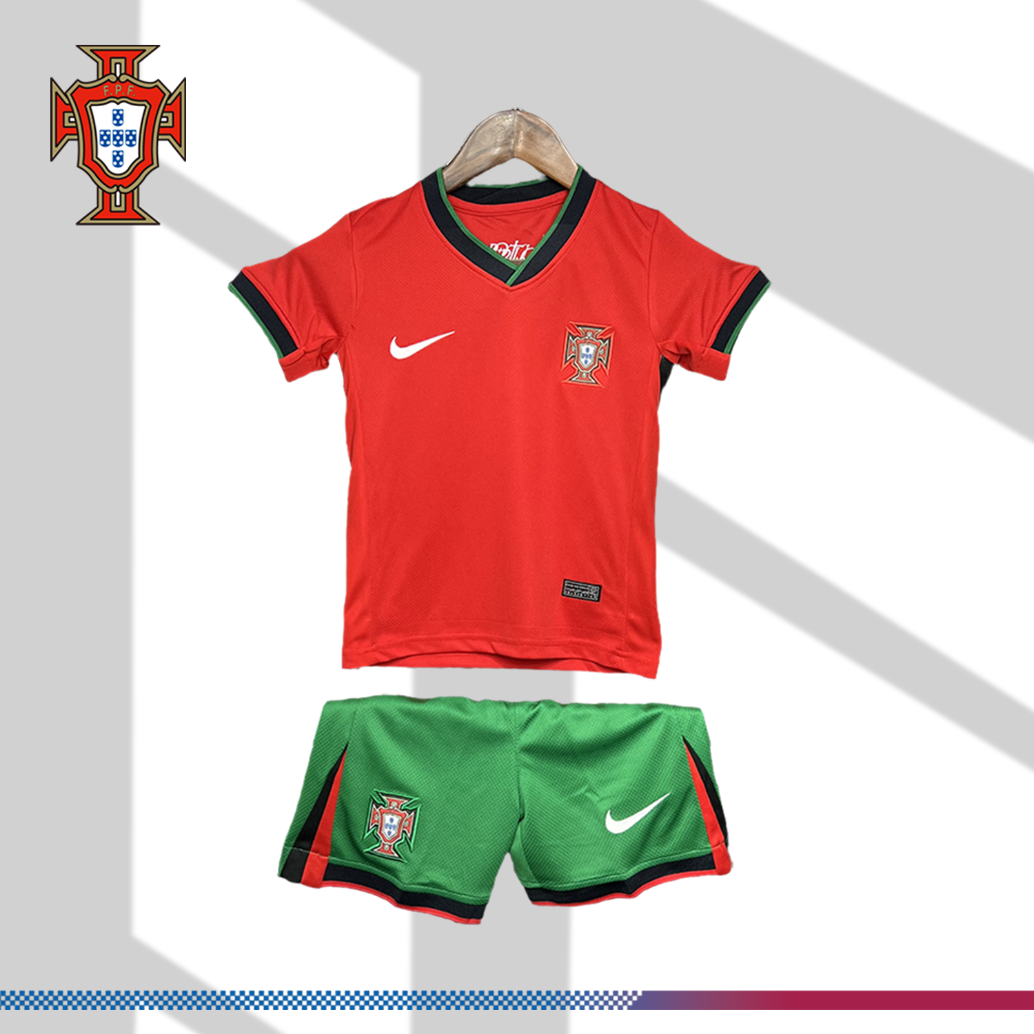 SKU-03362322f7 2024/2025 Portugal Home Kids Football Shirt (Kids Kit) - Image 1