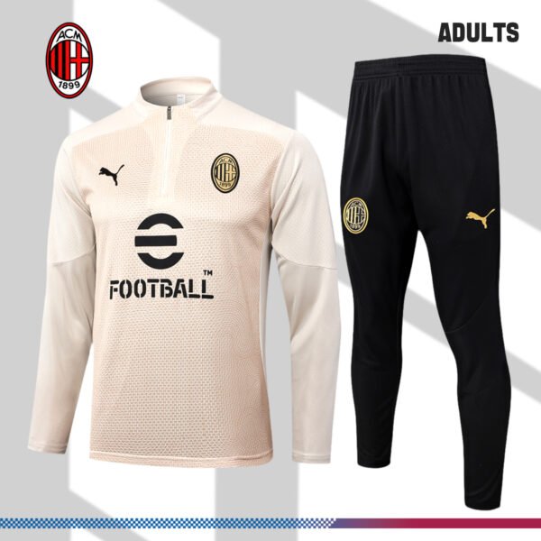 2024/2025 AC Milan Apricot Adult Half Zip Training Suit (Adult Kit)