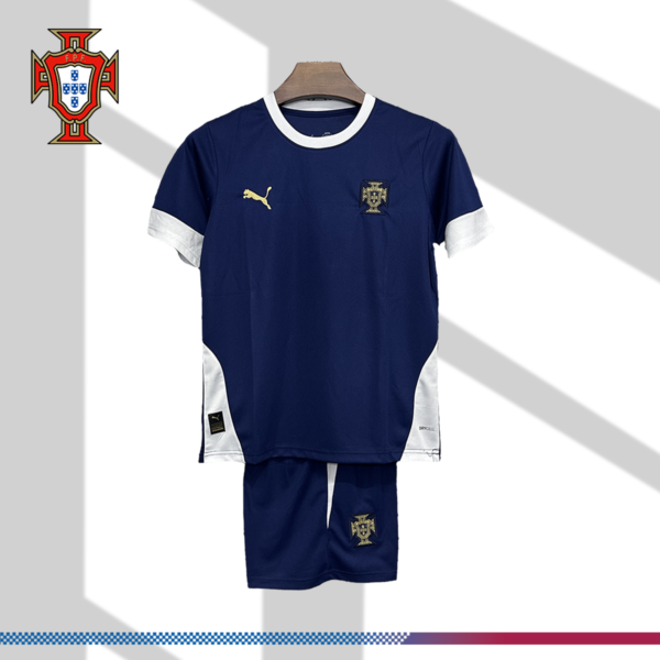 2025/2026 Portugal National Team Dark Blue Training Jersey Children's Football Jersey (Kids Kit)