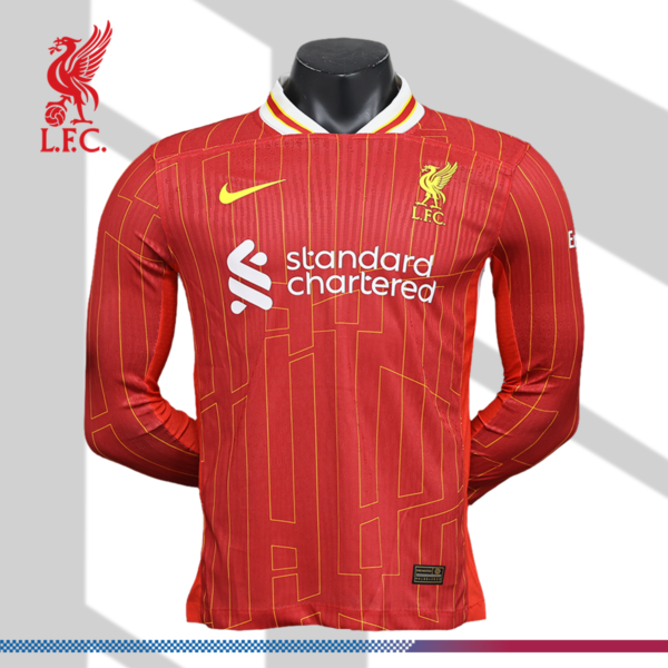2024/2025 Liverpool FC Home Long Sleeve Football Jersey (Players)