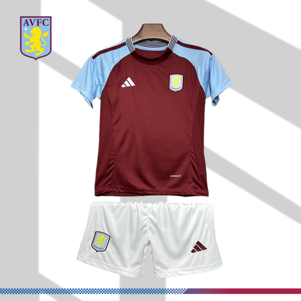2024/2025 Aston Villa Home Football Shirt （Kids Kit）