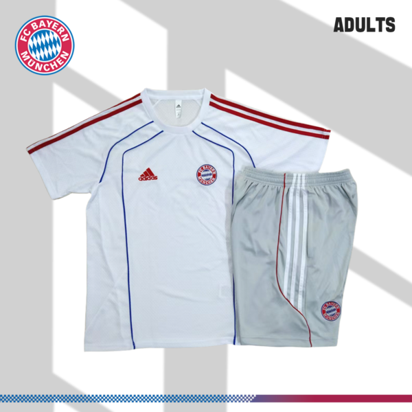 2024/2025 Bayern Munich black and white retro short-sleeved training suit (Adult Kit)