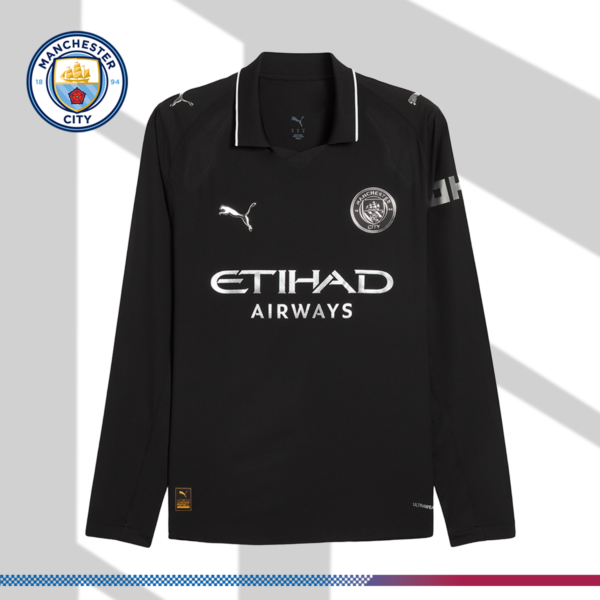 2025/2026 Manchester City FC Away Long Sleeve Football Shirt (Player)