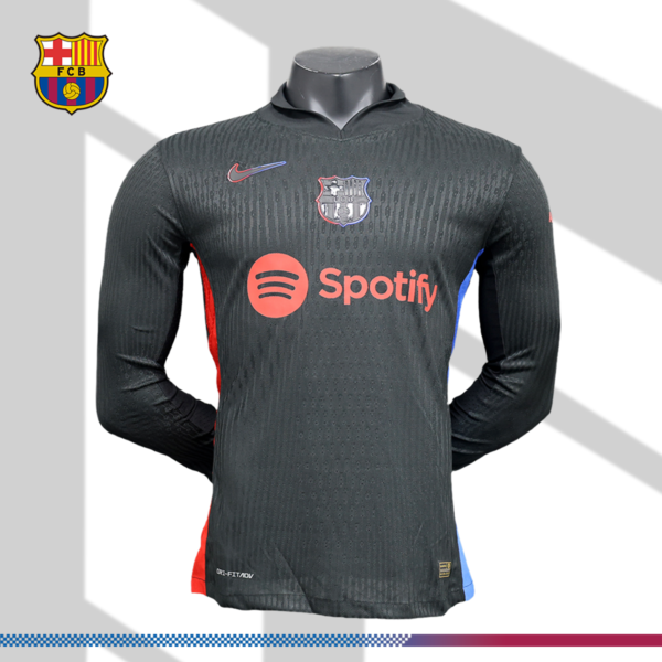 2024/2025 Barcelona Away Long Sleeve Football Jersey（Player）