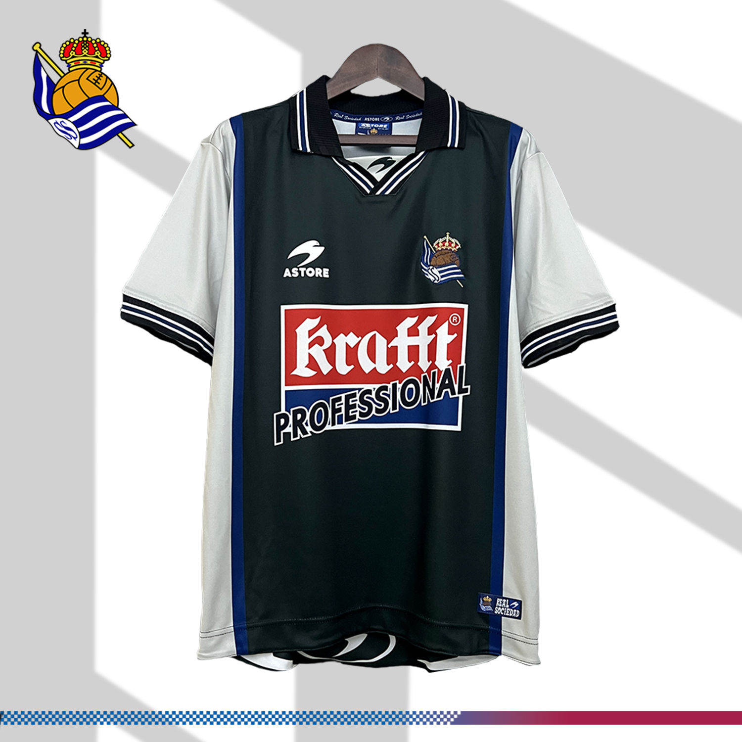 SKU-2227122c97 2000/2002 Real Sociedad Retro Football Jersey - Image 1