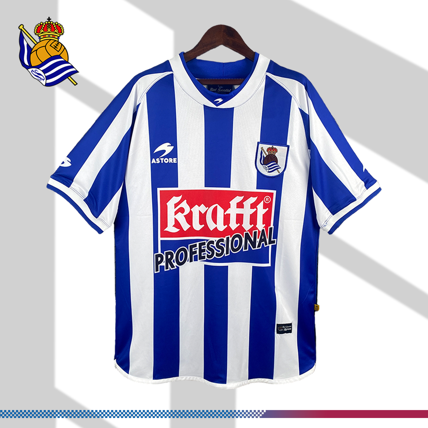 SKU-2228278e1d 2002/2003 Real Sociedad Retro Football Jersey - Image 1