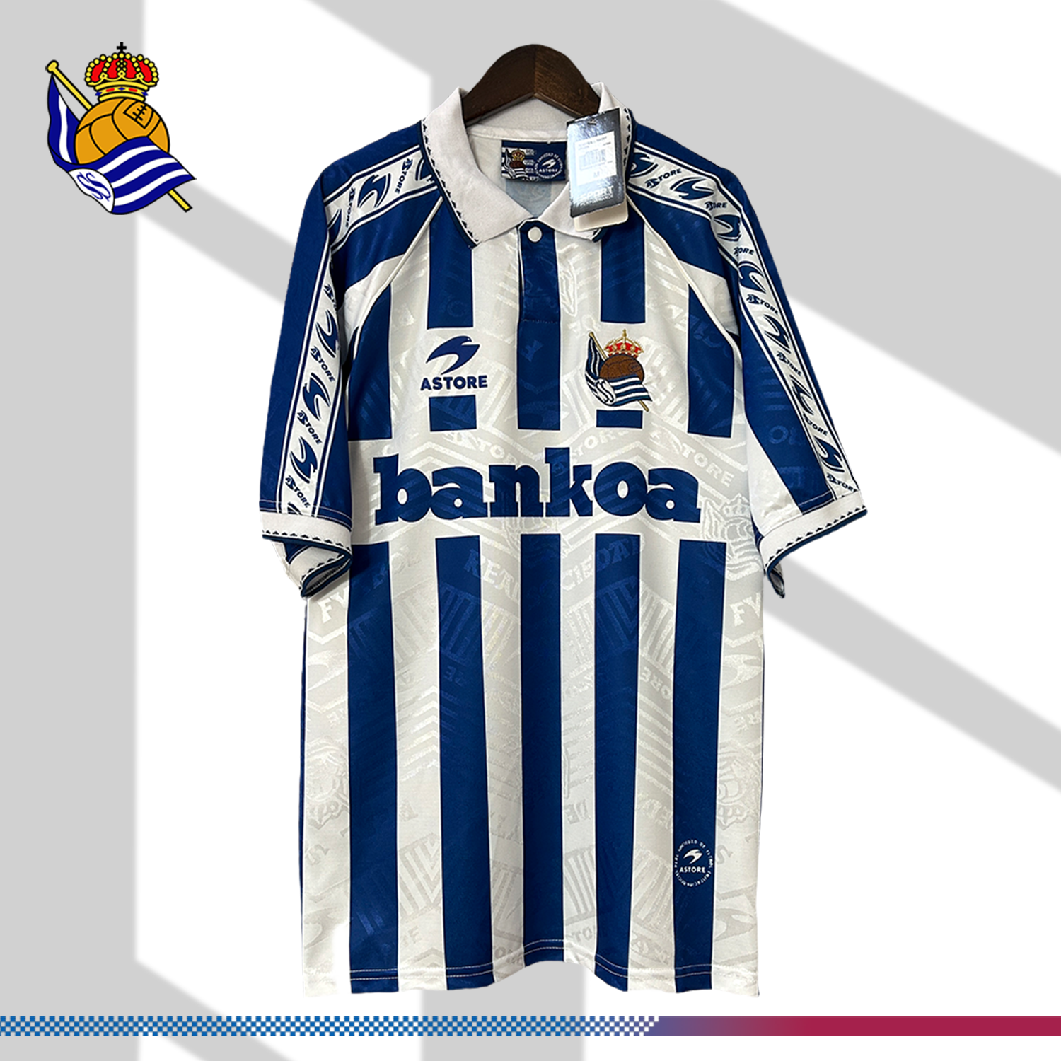 SKU-223004fc92 1994/1995 Real Sociedad Retro Football Jersey - Image 1