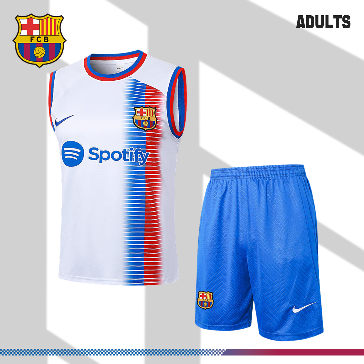 SKU-223725def5 2024/2025 Barcelona white vest training uniform (adult kit) - Image 1