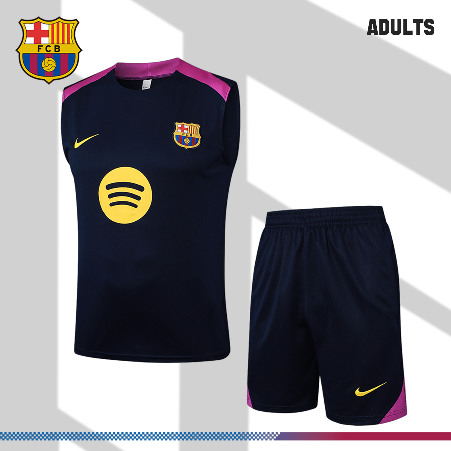 SKU-224739cbec 2024/2025 Barcelona training uniform in cyan vest (adult kit) - Image 1