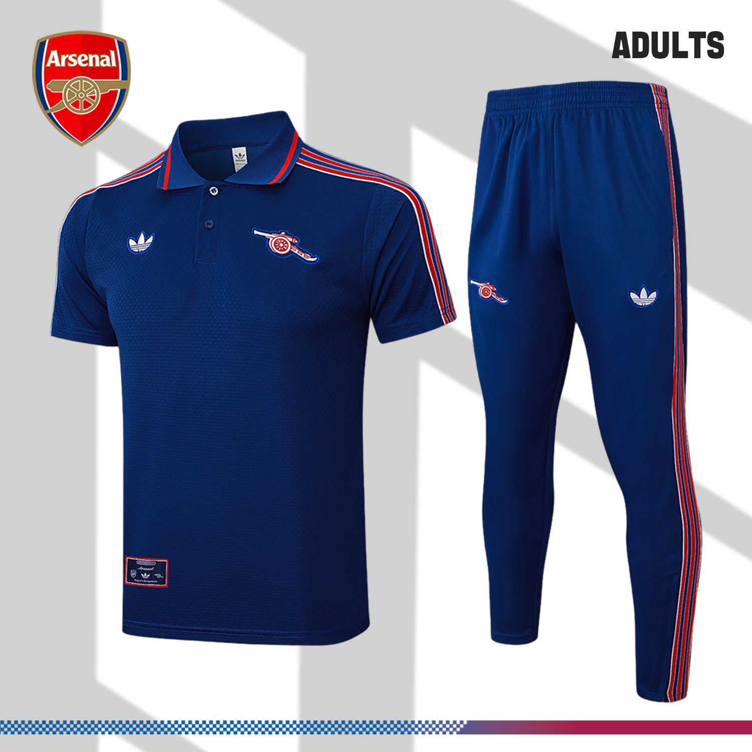 SKU-2252185528 2025/2026 Arsenal Dark Blue Purple Polo Short Sleeve Trousers (Adult Kit) - Image 1