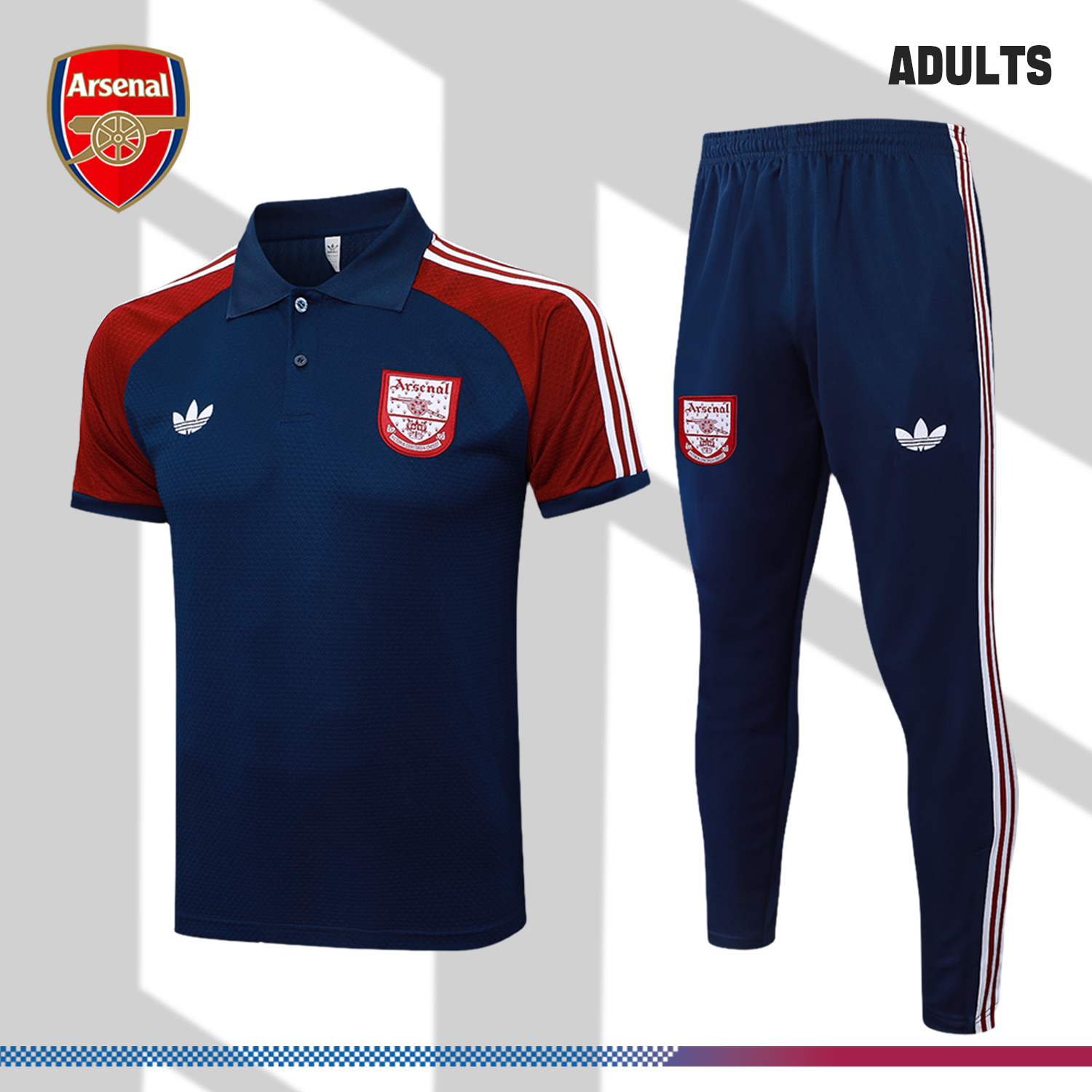 SKU-2256000cfb 2025/2026 Arsenal Polo Short Sleeve Trousers (Adult Kit) - Image 1